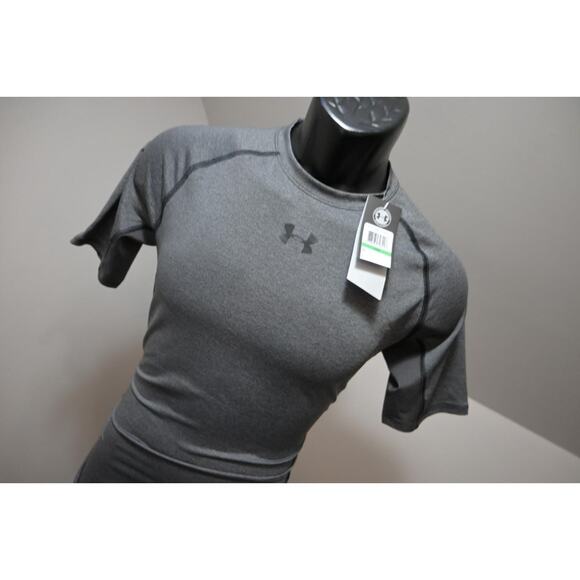 Under Armour Compression Gym Shirt Short Sleeve Athletic Gray Mens Sz Large NWT - Picture 4 of 9
